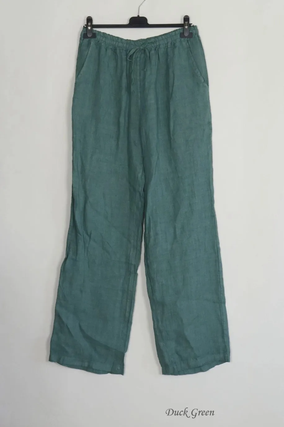 100% Linen Drawstring Pants- 30132