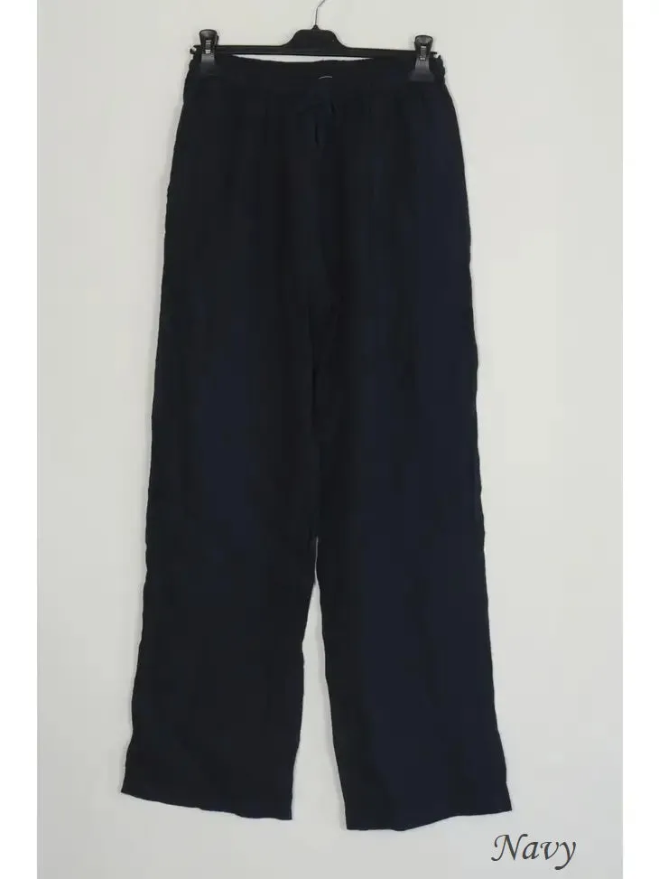 100% Linen Drawstring Pants- 30132