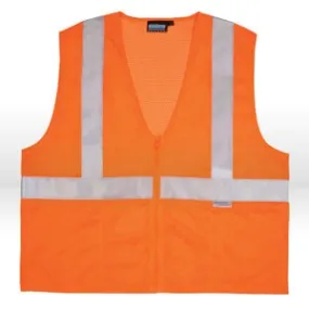 14636 ERB Safety Vest,Reflective,ANSI Class 2,XXL,Orange