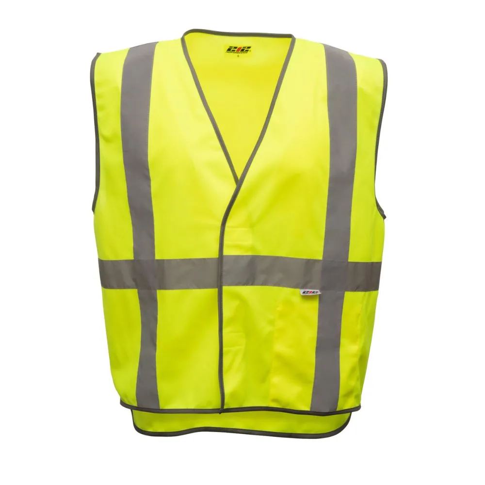 212 Performance VSTGU-8811 General Purpose Hi-Viz Safety Vest, X-Large Yellow;Reflective Gray