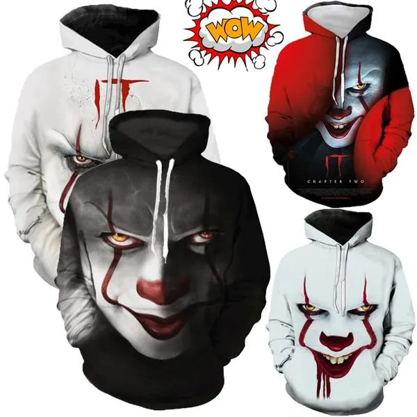 3D Printed The Dancing Clown Hooded Sweatshirt