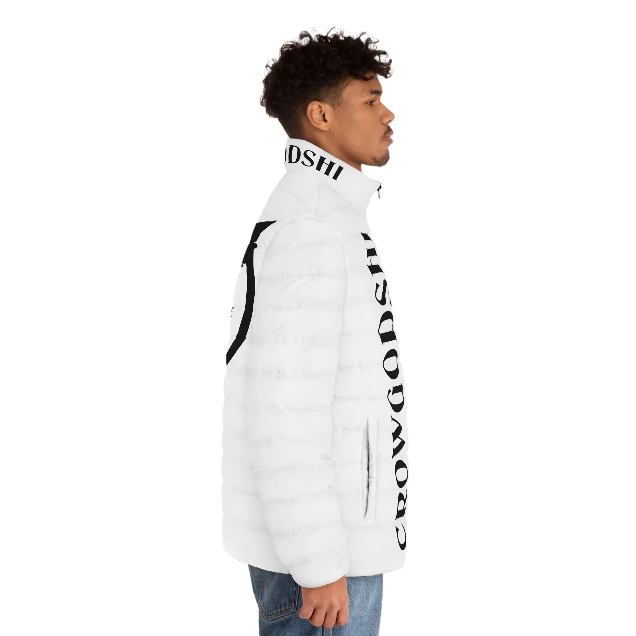 3rd Generation Men's CROWGODSHI Puffer Jacket, WHITE