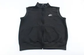 80's Nike Embroidered Logo Black Zip Up Vest