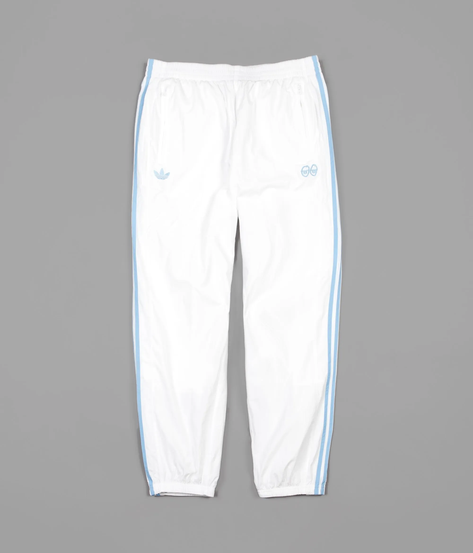 Adidas x Krooked Sweatpants - White / Clear Blue