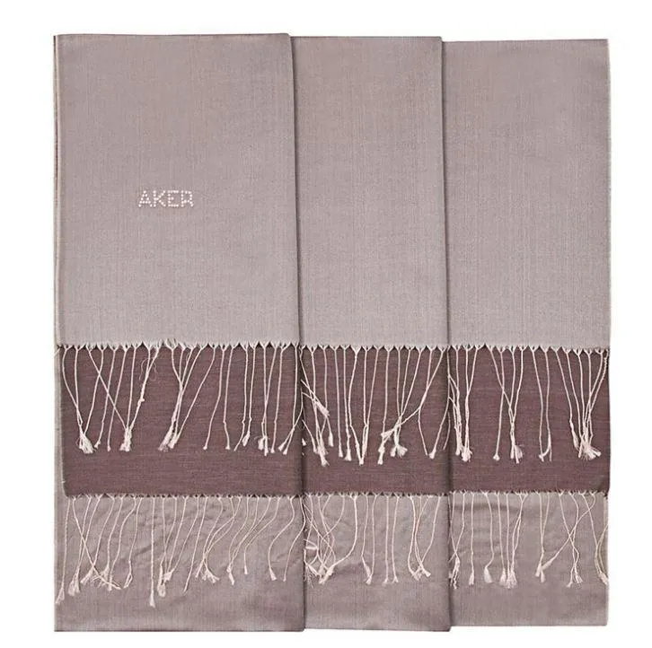 Aker Bi-Color Classy Women Shawl - Dark Gray