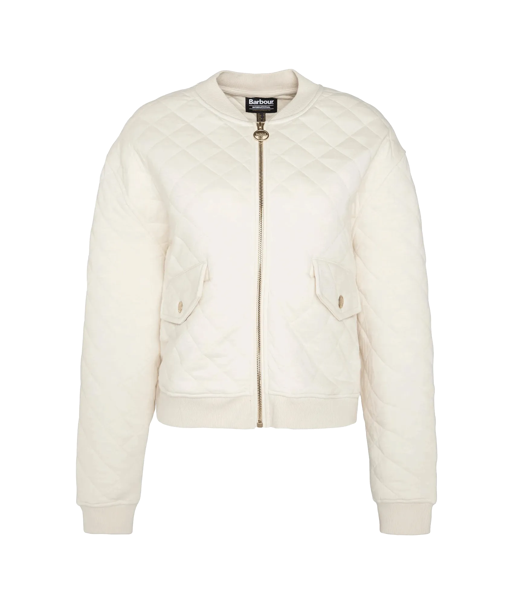 Alicia Quilted Bomber Jacket - Cream