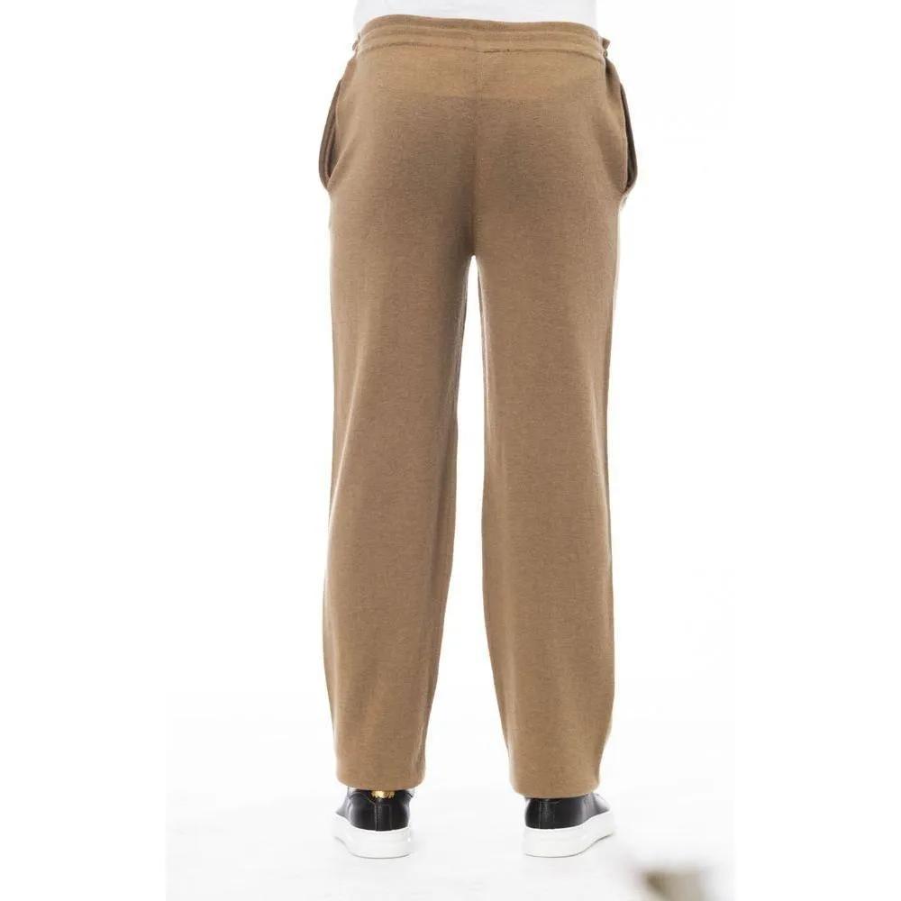 Alpha Studio Beige Linen Men Trouser