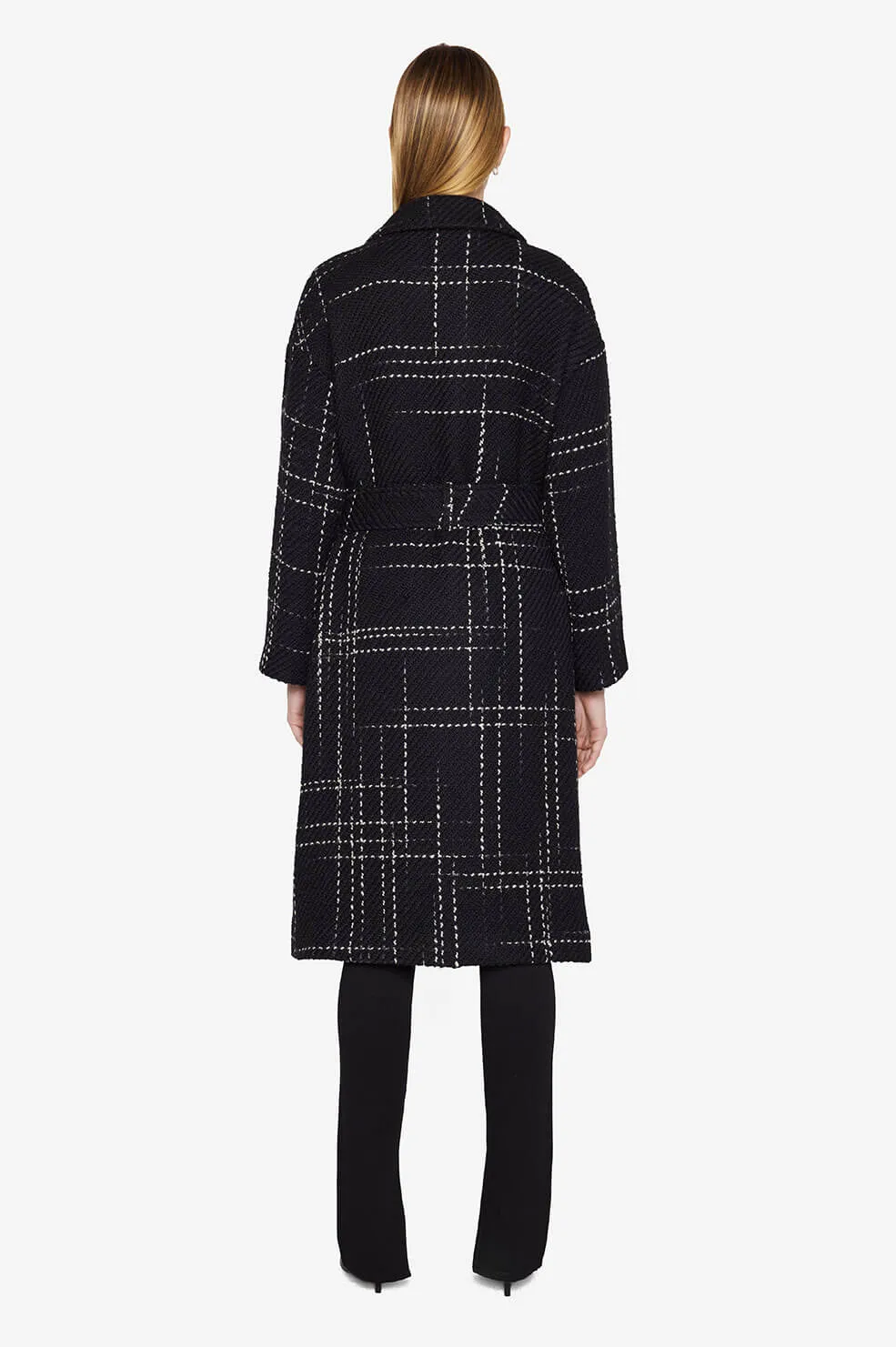 Anine Bing - Norma Coat in Black Plaid