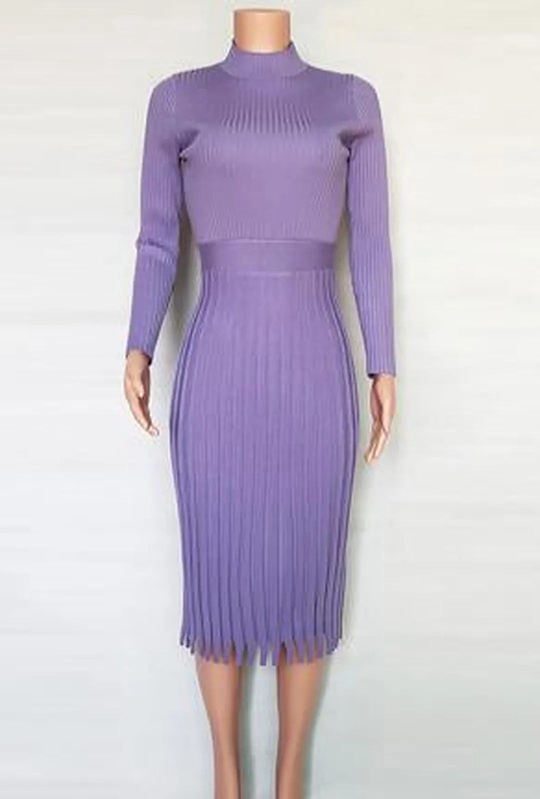 ARIEL - PLEATED SWEATER DRESS