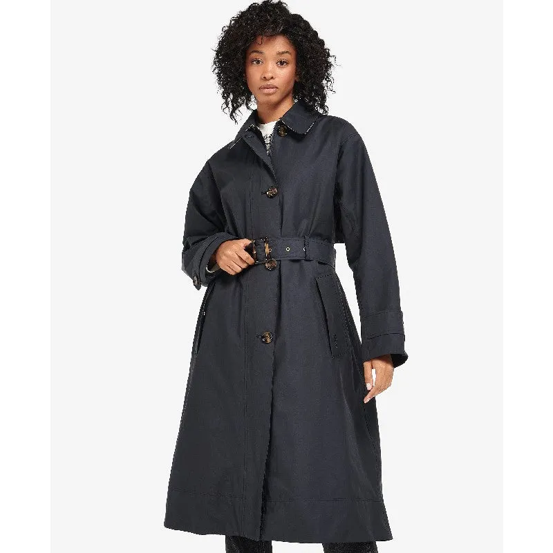 Barbour Somerland Ladies Trench Jacket - Dark Navy/Ancient Poplar