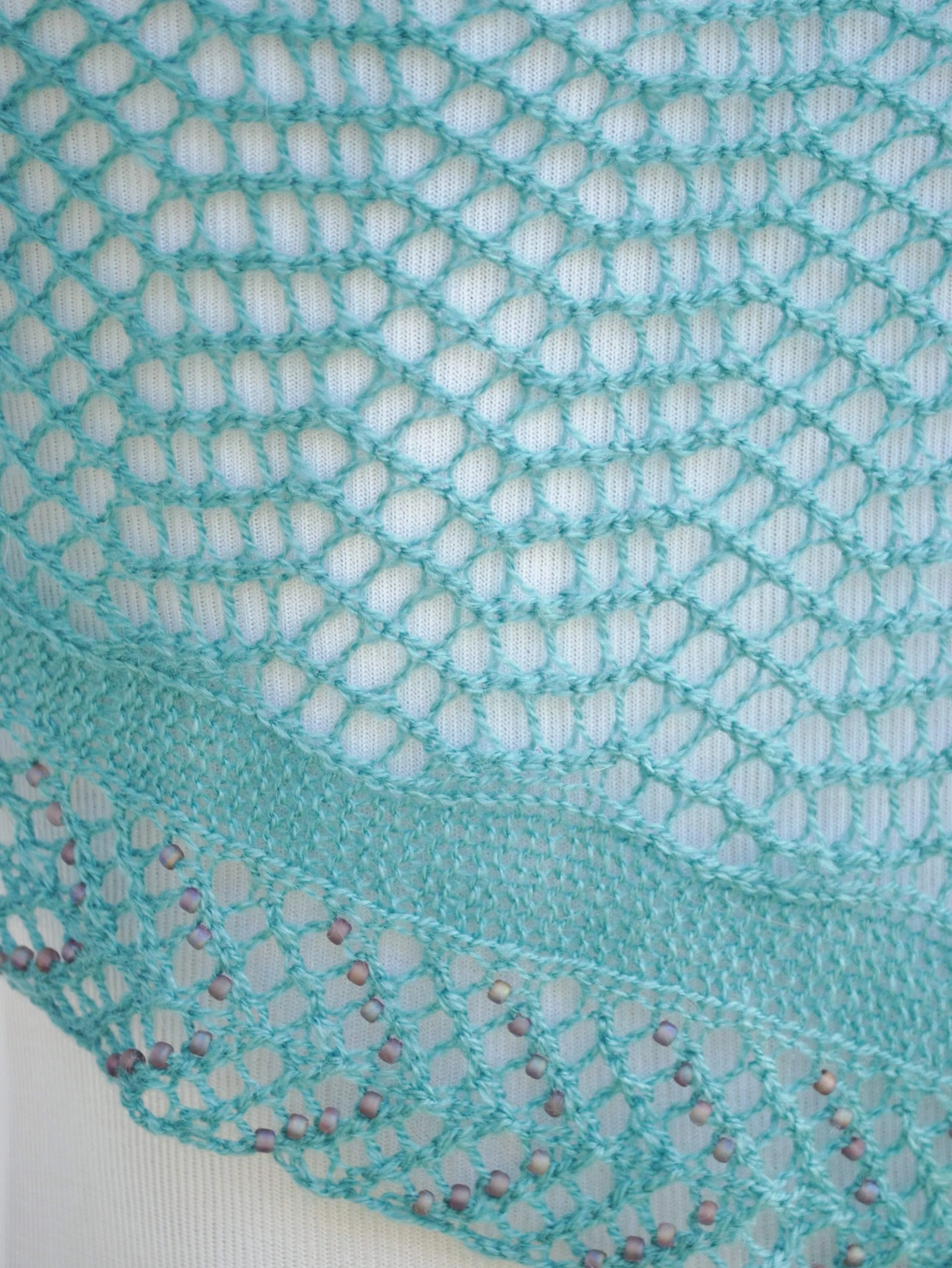 Beadazzled Beaded Lace Shawl Knitting Pattern PDF Download