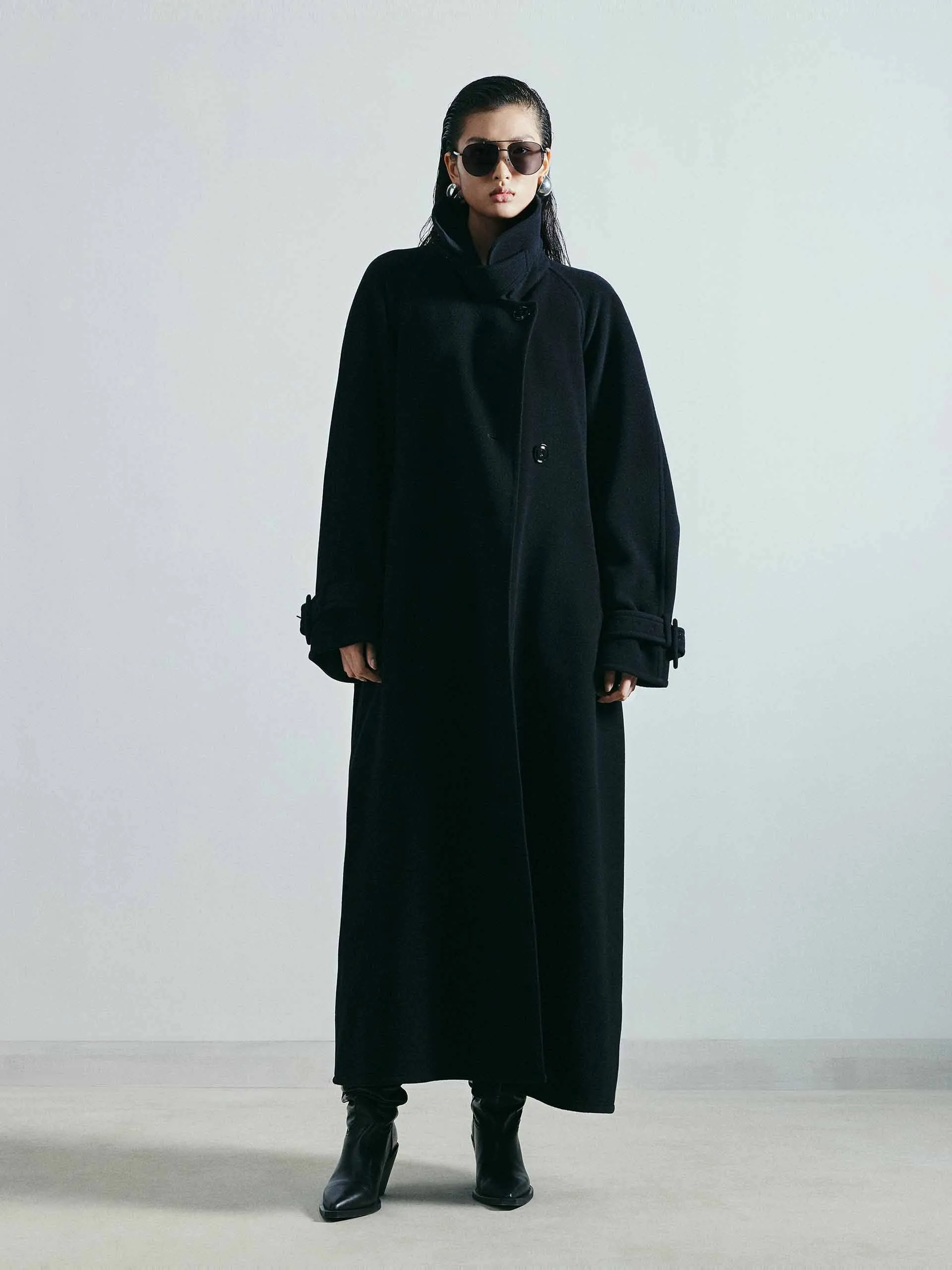 Belted Long Wool Coat