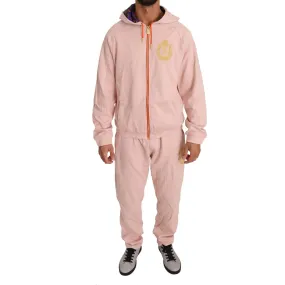 Billionaire Italian Couture Elegant Pink Cotton Sweatsuit Luxury Comfort