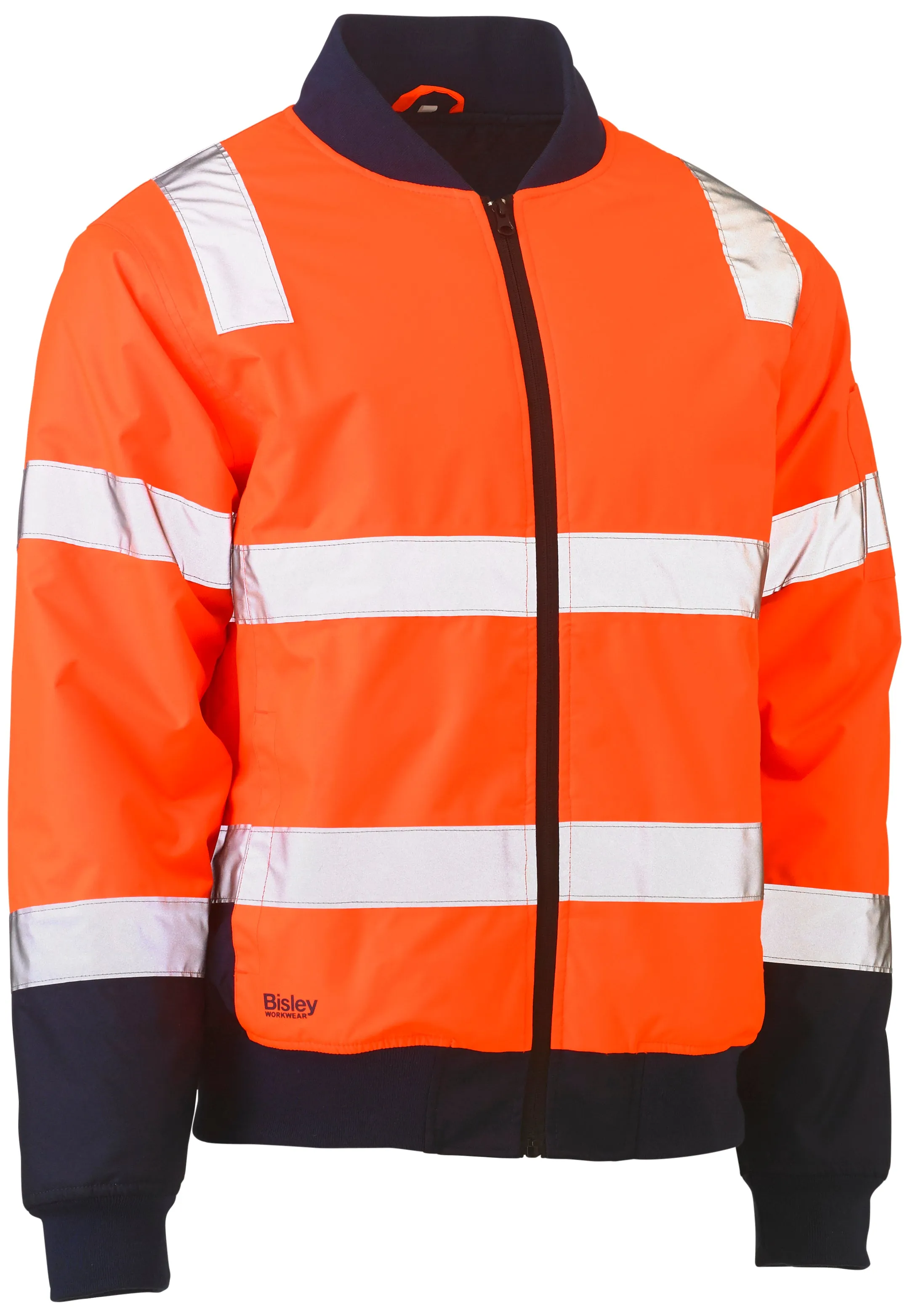 BJ6730T Bisley Taped Two Tone Hi Vis Bomber Jacket