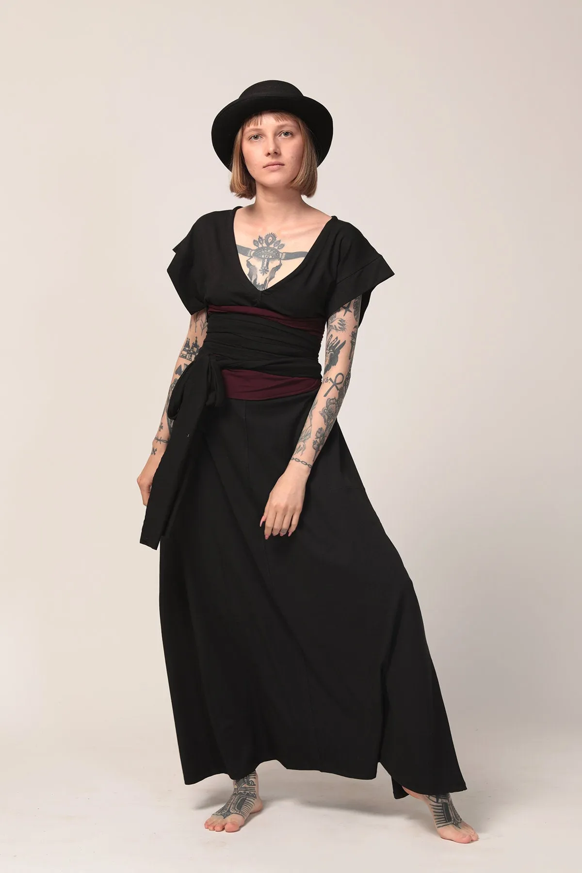 Black Maxi Dress with Pockets