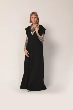 Black Maxi Dress with Pockets