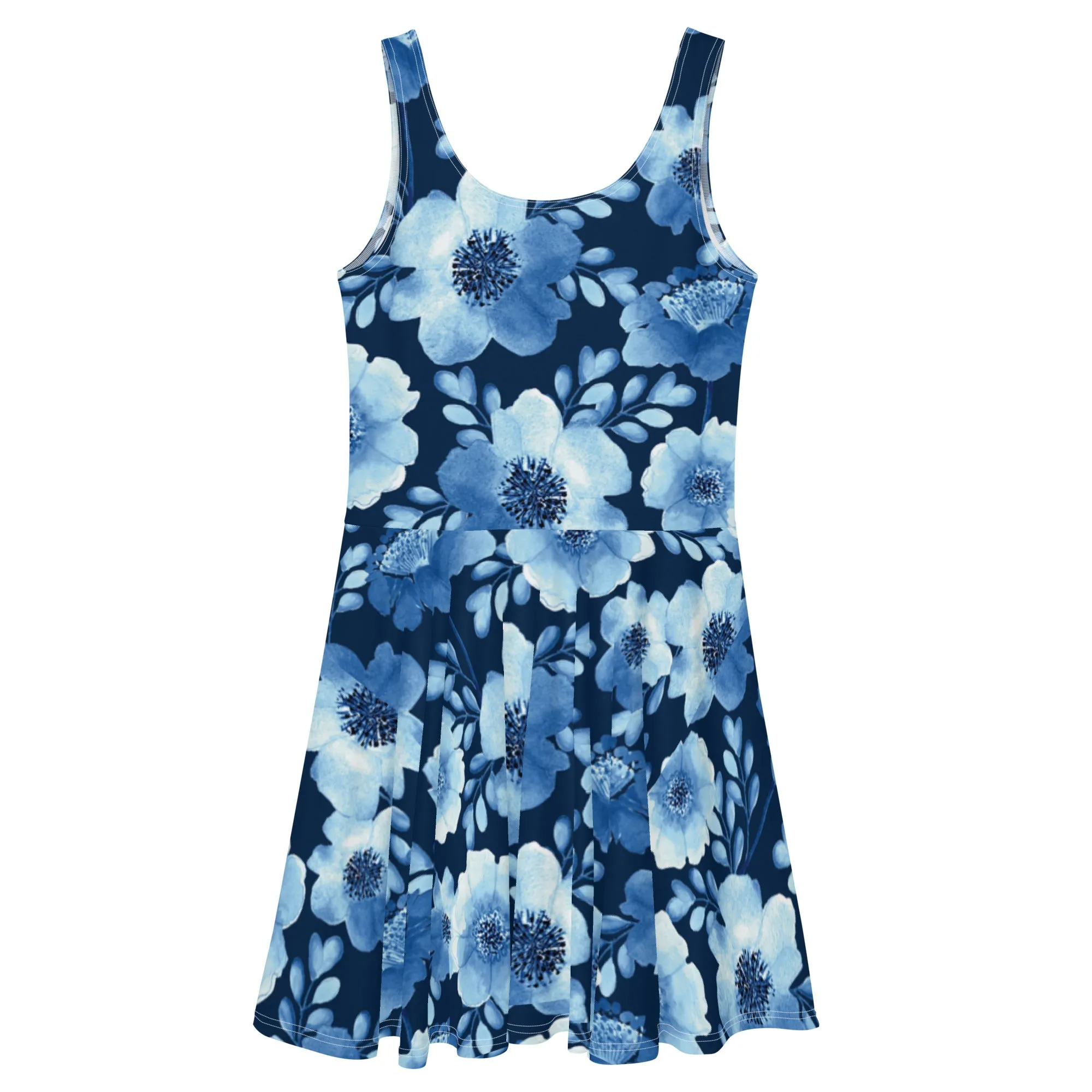 Blue Flowers Tennis Dress