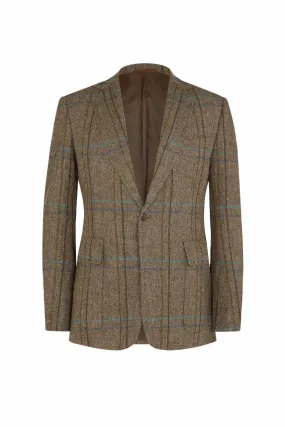 Blue/Brown Overcheck House Tweed Jacket