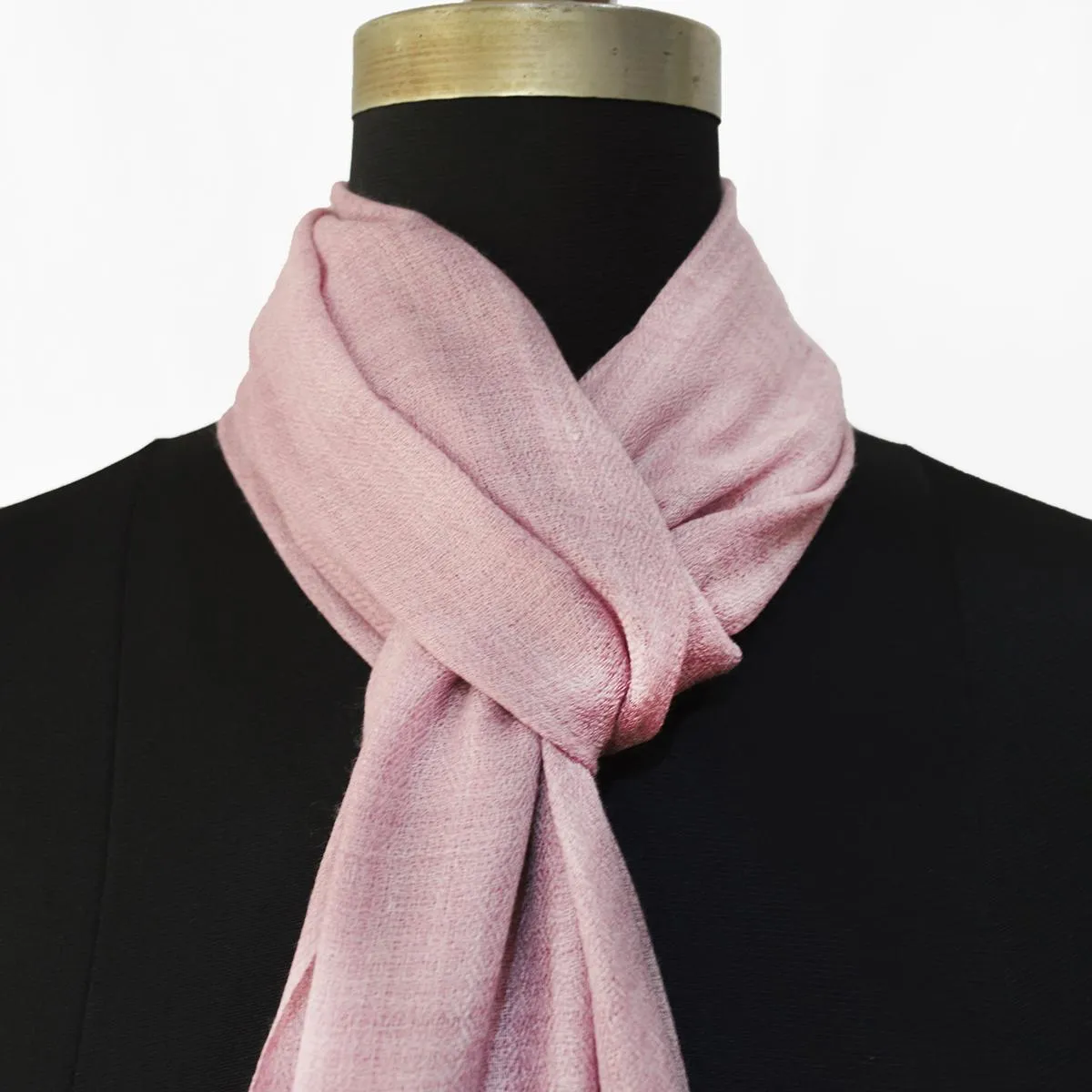 BLUSH fine wool scarf women, solid colour, reversible, fashion shawl or stole or wrap, gift for women