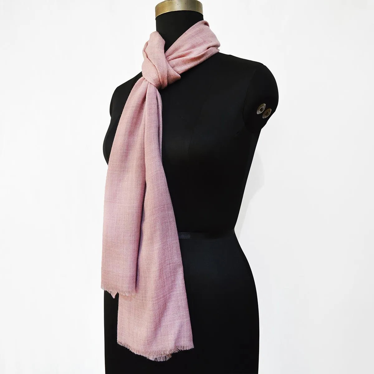 BLUSH fine wool scarf women, solid colour, reversible, fashion shawl or stole or wrap, gift for women