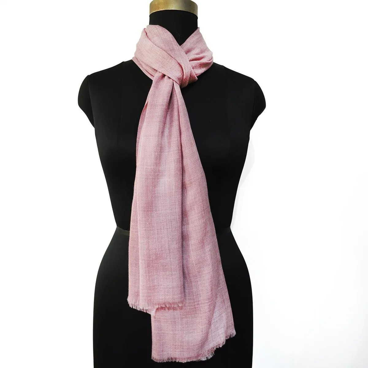 BLUSH fine wool scarf women, solid colour, reversible, fashion shawl or stole or wrap, gift for women