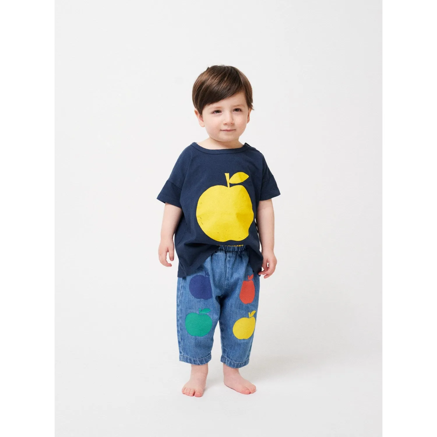 Bobo Choses Light Blue Poma Multicolor Denim Pants