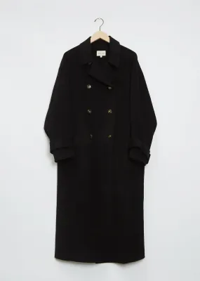 Boras Wool Cashmere Coat — Black