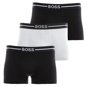 BOSS Trunk 3 Pack Organic Underwear in Black & White