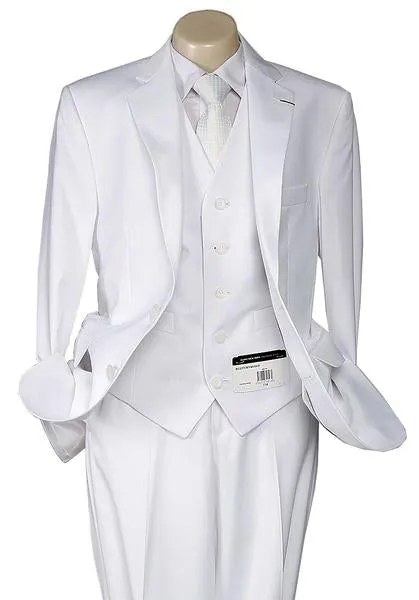 Boys White Communion Suit by Andrew Marc 2 Button White - 2MBWJ000-WHITE