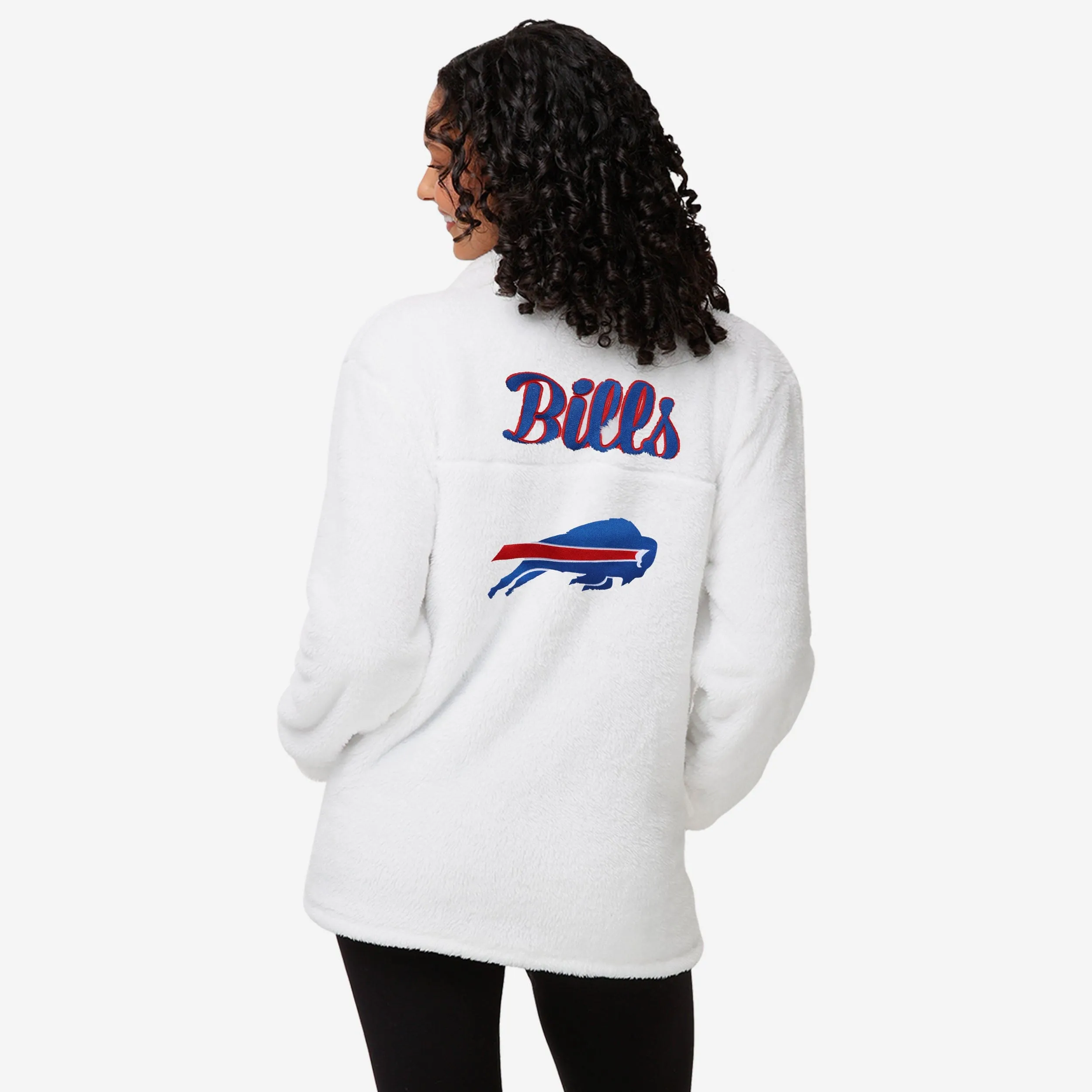 Buffalo Bills Womens White Sherpa Jacket