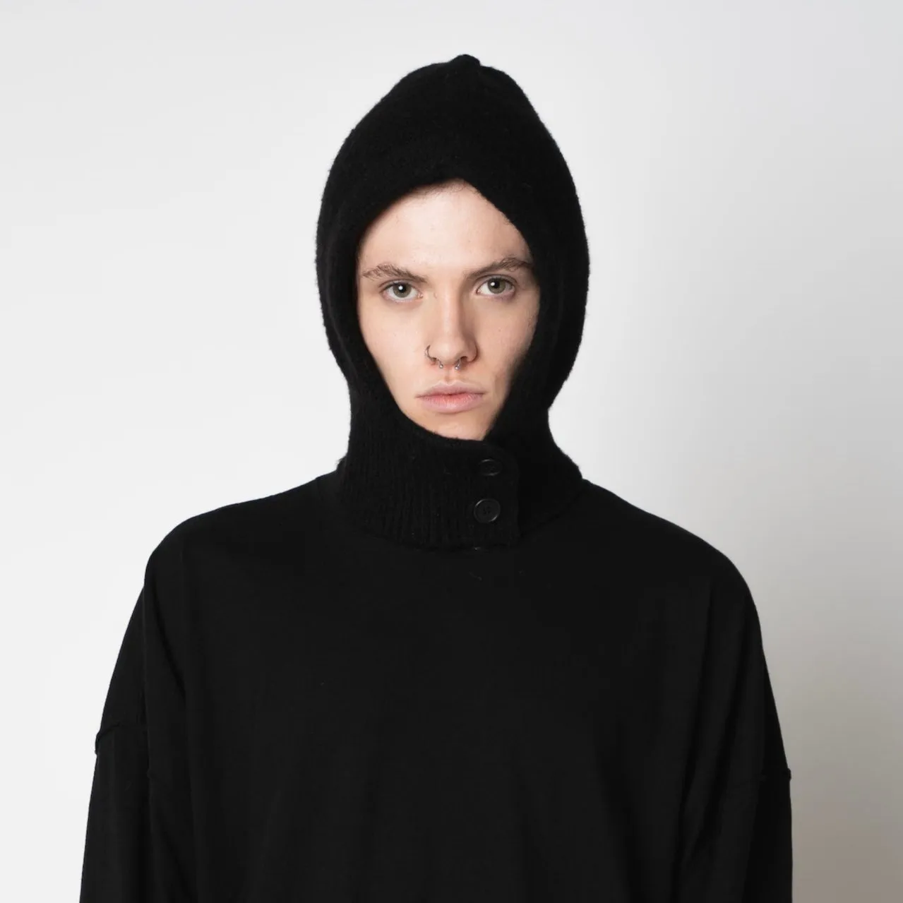 Button Balaclava Black