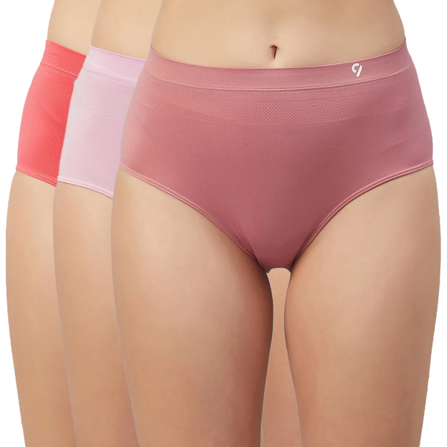 C9 AIRWEAR Women's Solid Hipster Panty Combo - Packs of 5