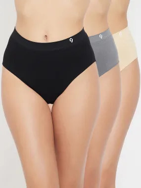 C9 AIRWEAR Women's Solid Hipster Panty Combo - Packs of 5