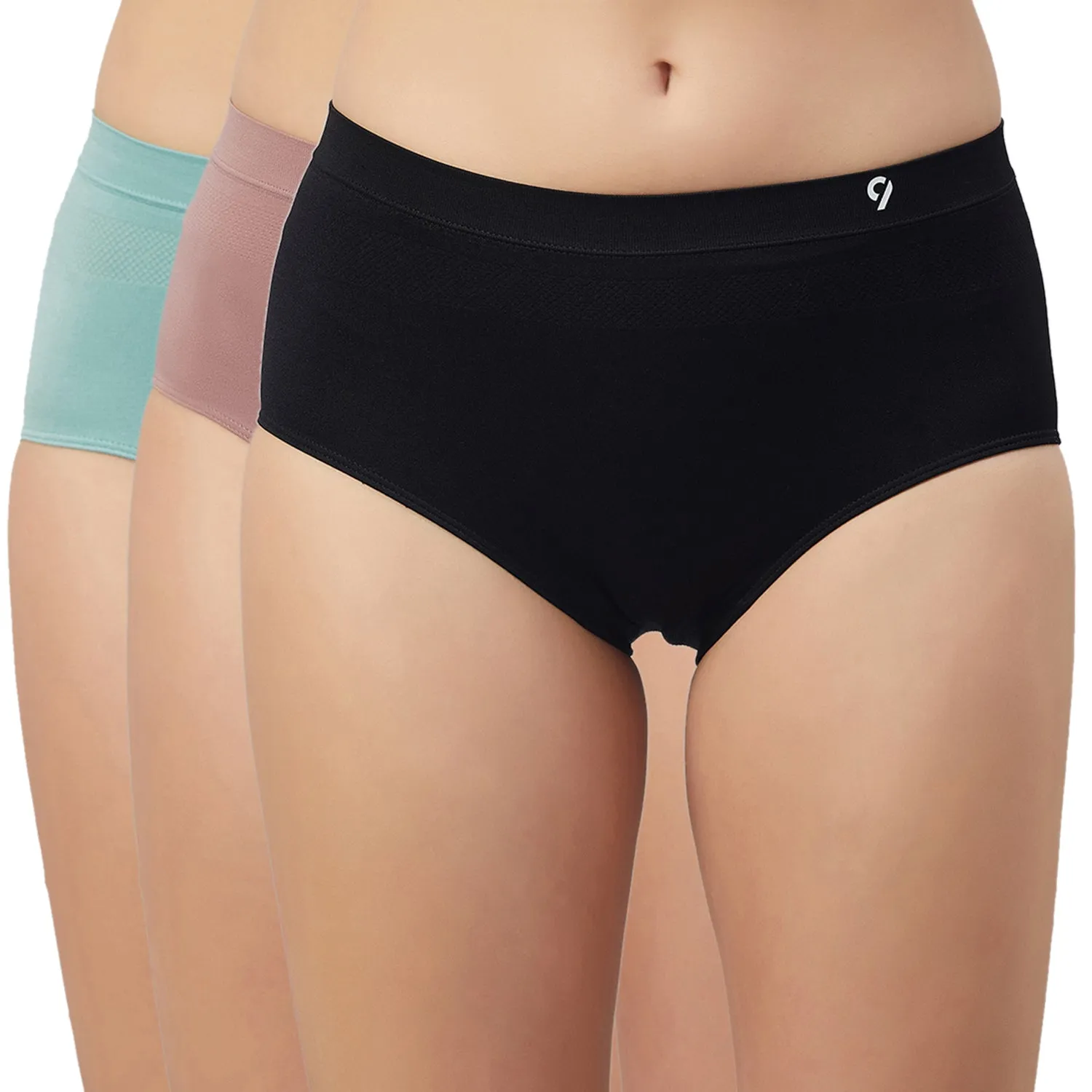 C9 AIRWEAR Women's Solid Hipster Panty Combo - Packs of 5