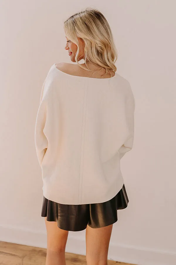 Cafe Social Knit Sweater Top in Cream