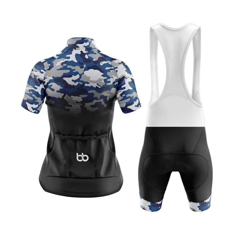 Camouflage Neck Club Cycling Kit (V3) (Blue-Black)