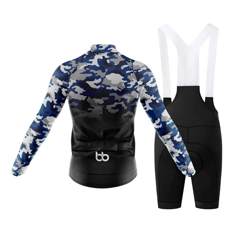 Camouflage Neck Club Cycling Kit (V3) (Blue-Black)