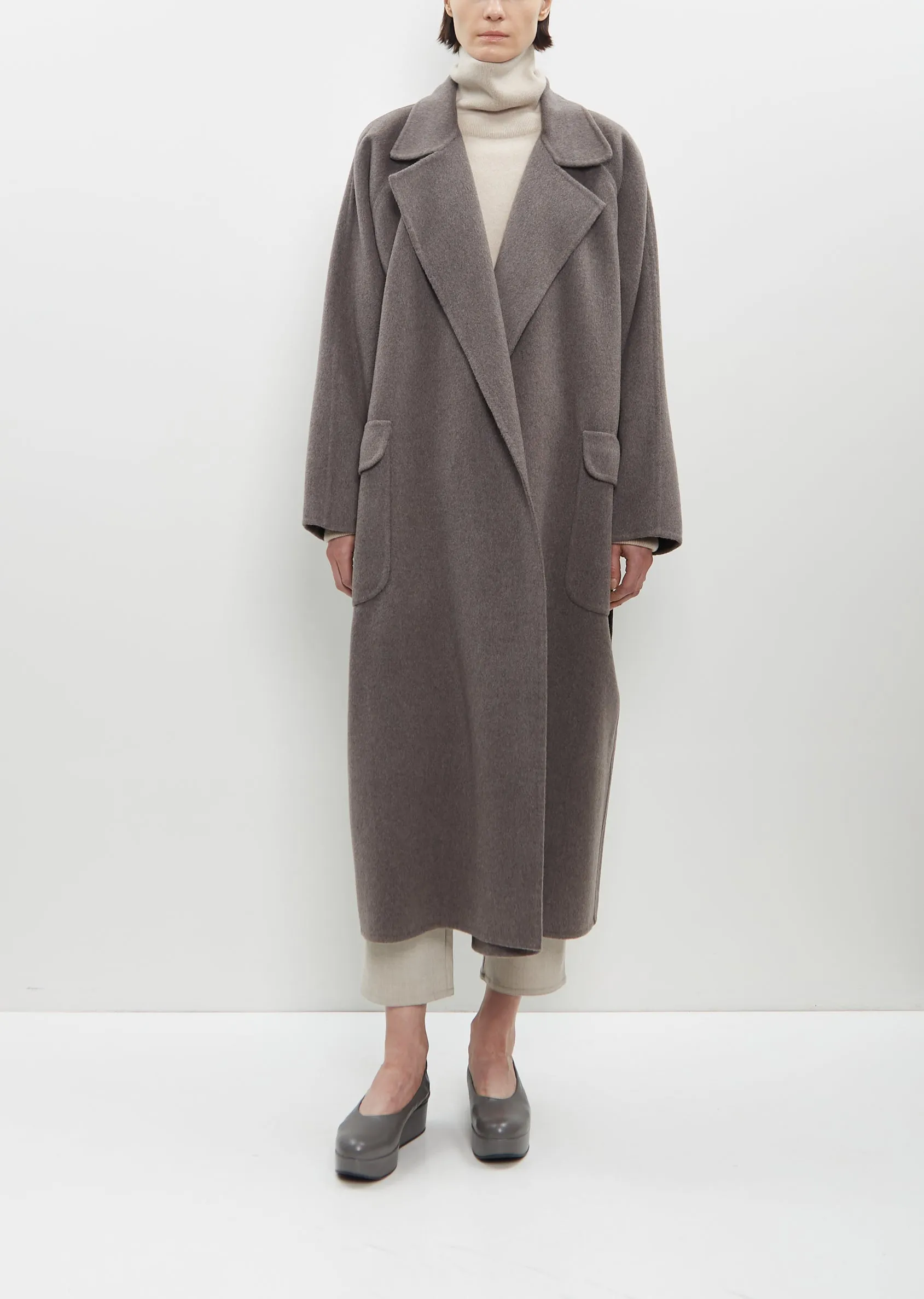 Cashmere Oversized Double Trench Coat