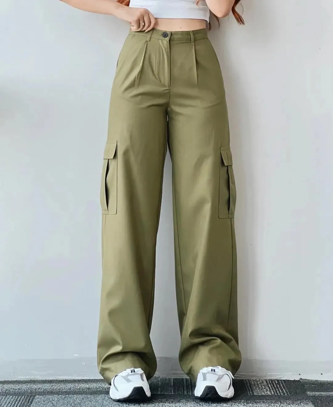 Casual Wide Leg Streetwear Pants with Pockets