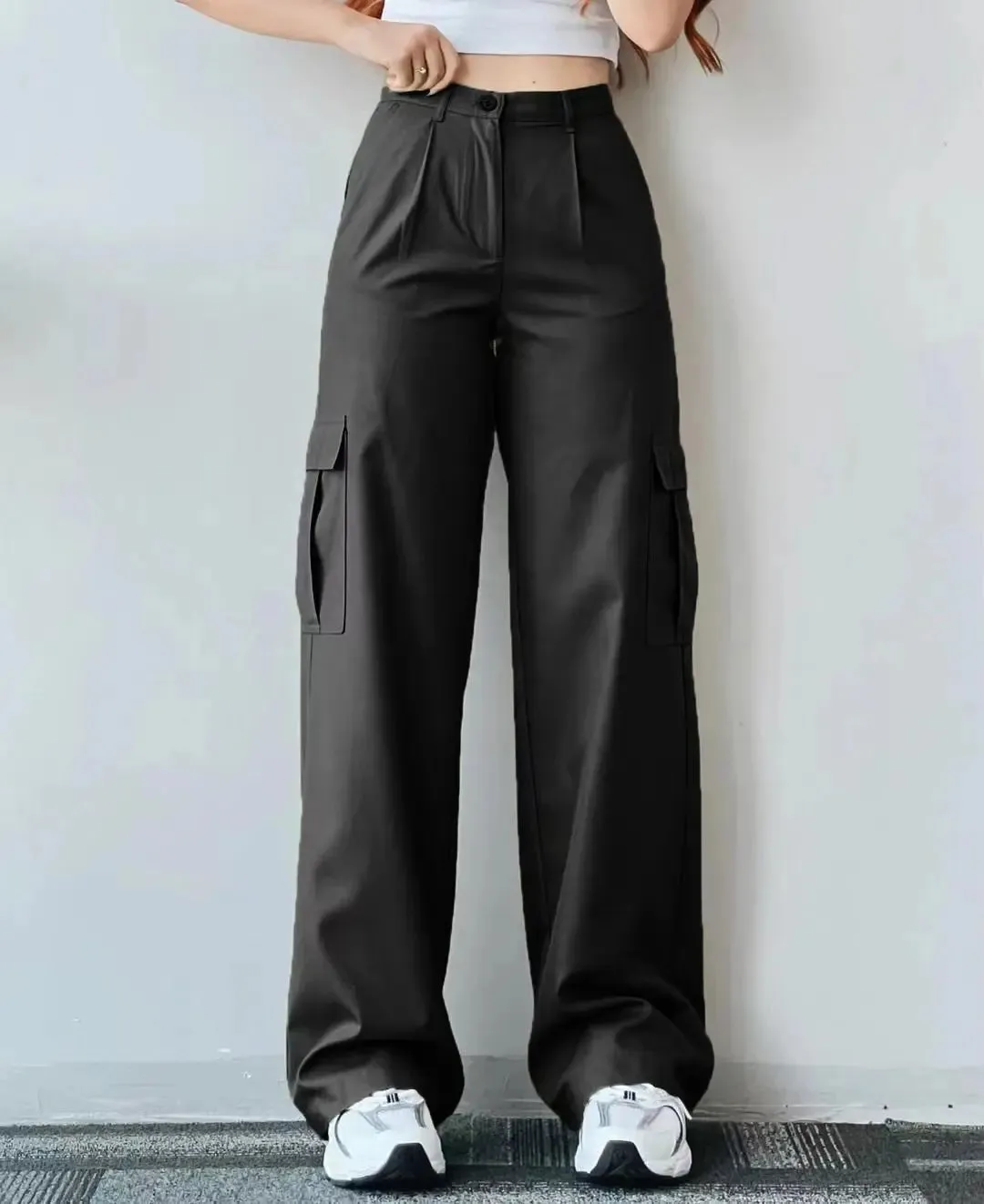 Casual Wide Leg Streetwear Pants with Pockets