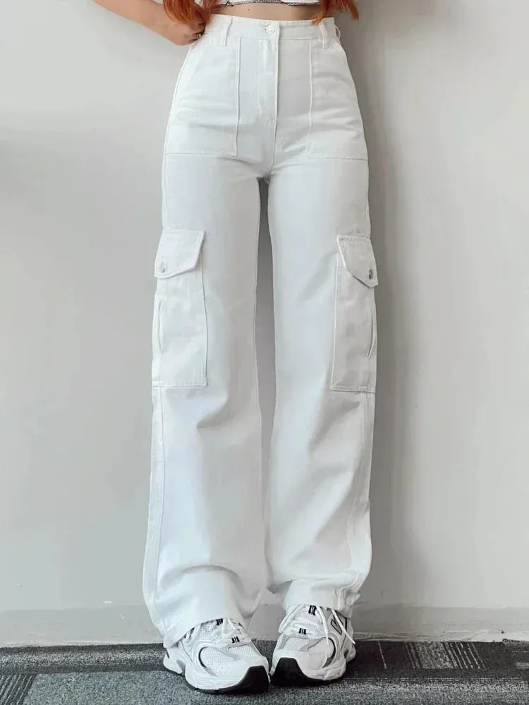 Casual Wide Leg Streetwear Pants with Pockets