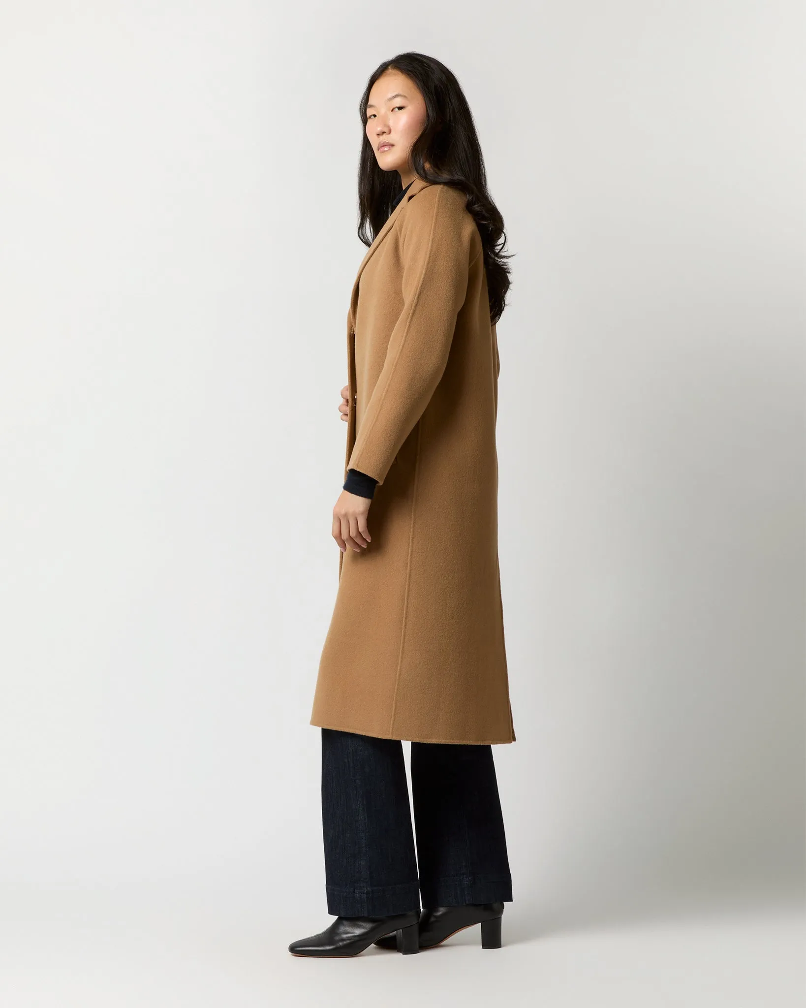 Caterina Coat in Camel Double-Faced Melton