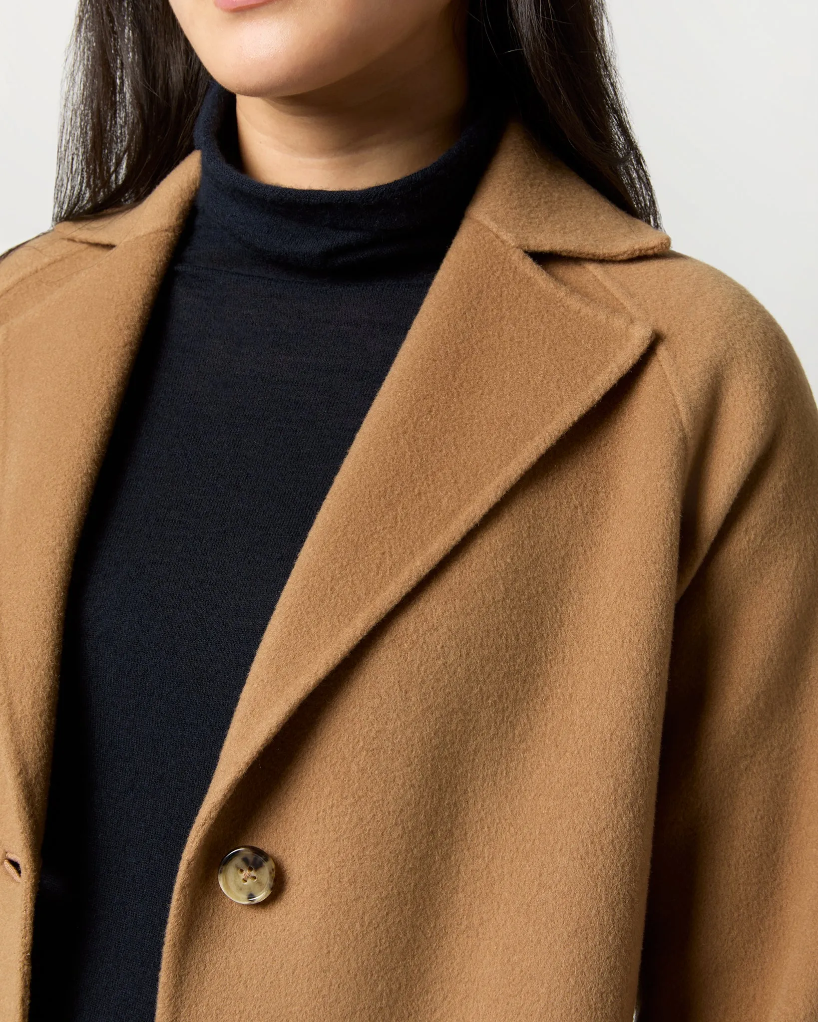 Caterina Coat in Camel Double-Faced Melton