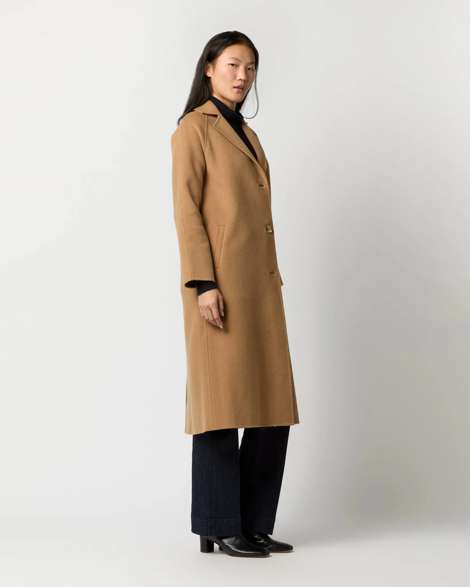 Caterina Coat in Camel Double-Faced Melton