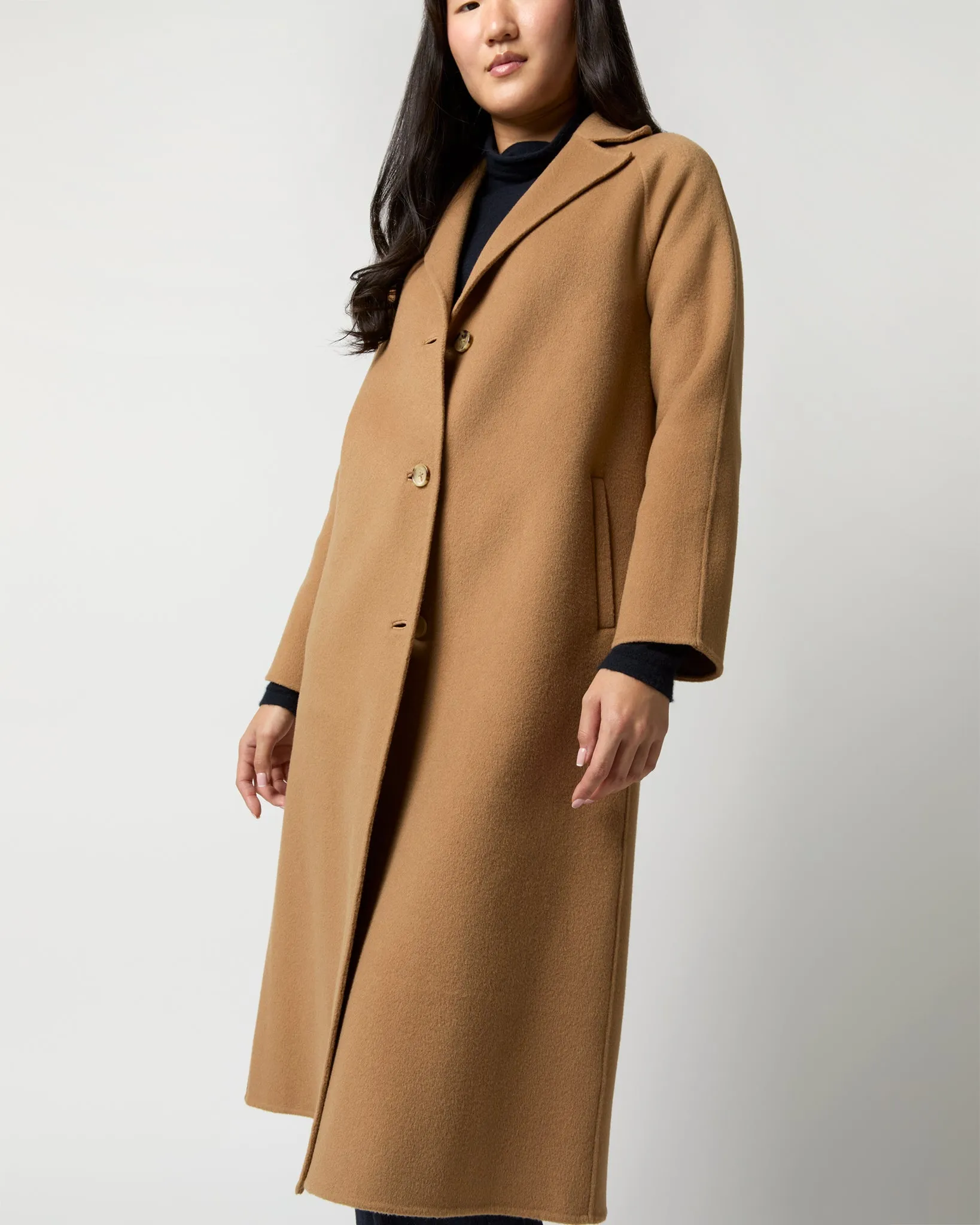 Caterina Coat in Camel Double-Faced Melton