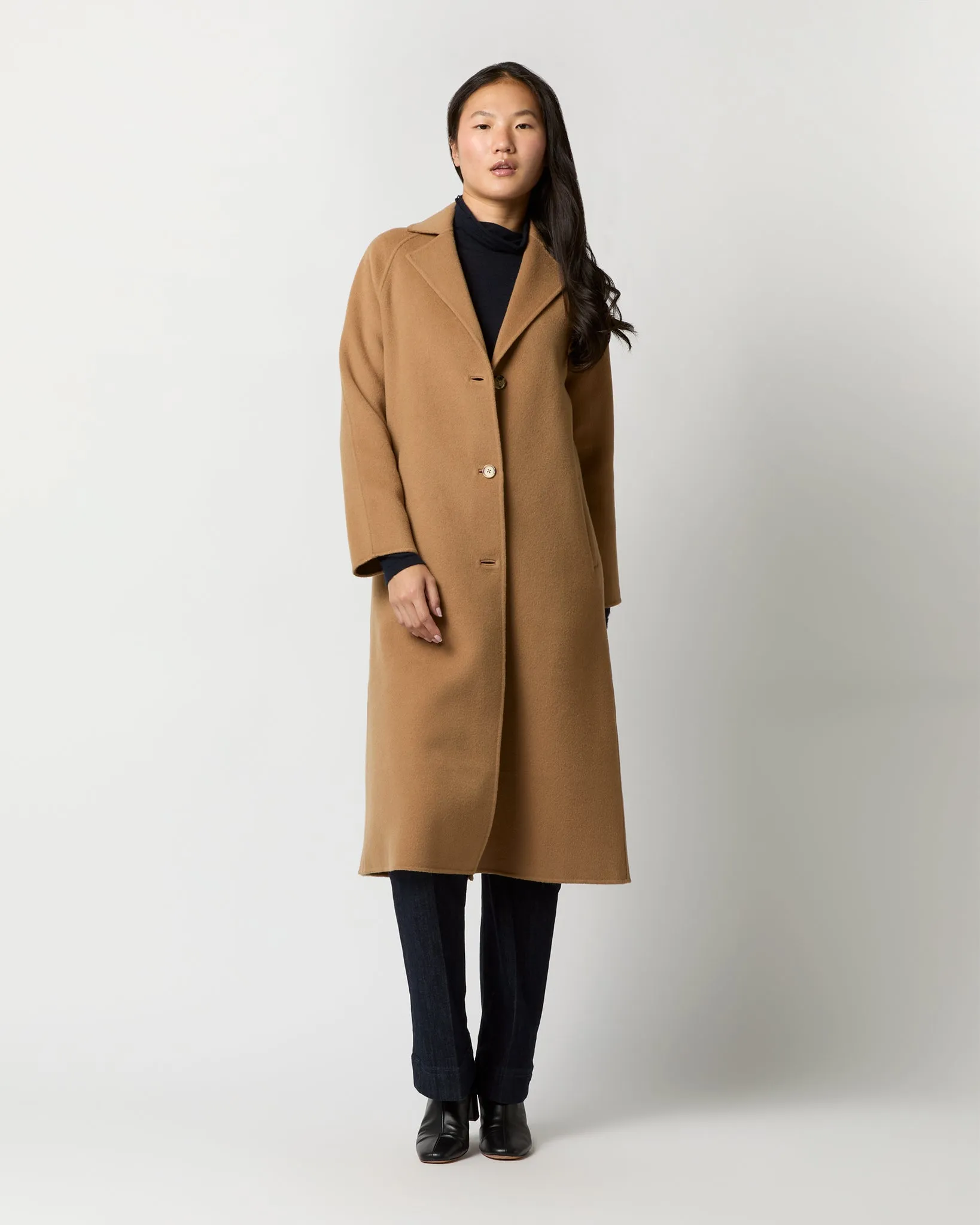 Caterina Coat in Camel Double-Faced Melton