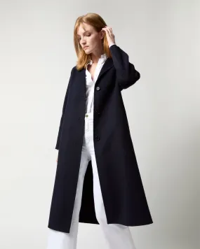 Caterina Coat in Navy Double-Faced Melton