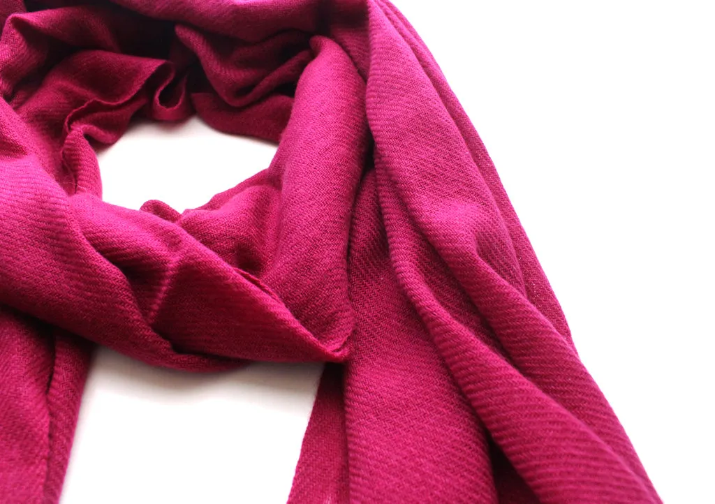 Charming Magenta 100% Pashmina Shawl From Nepal