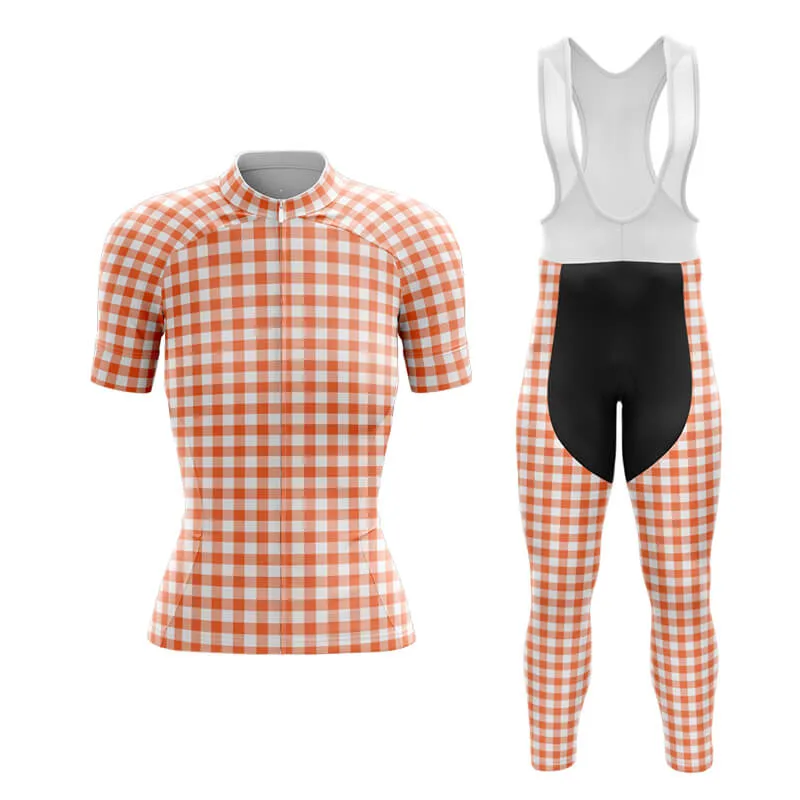 Checkered (Coral) Club Cycling Kit