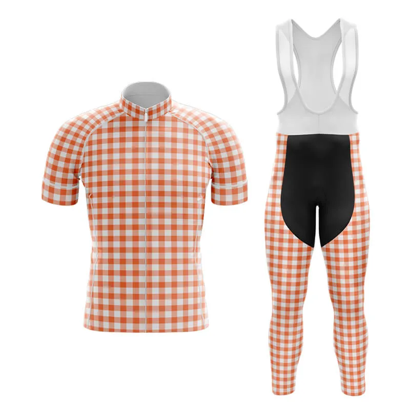 Checkered (Coral) Club Cycling Kit